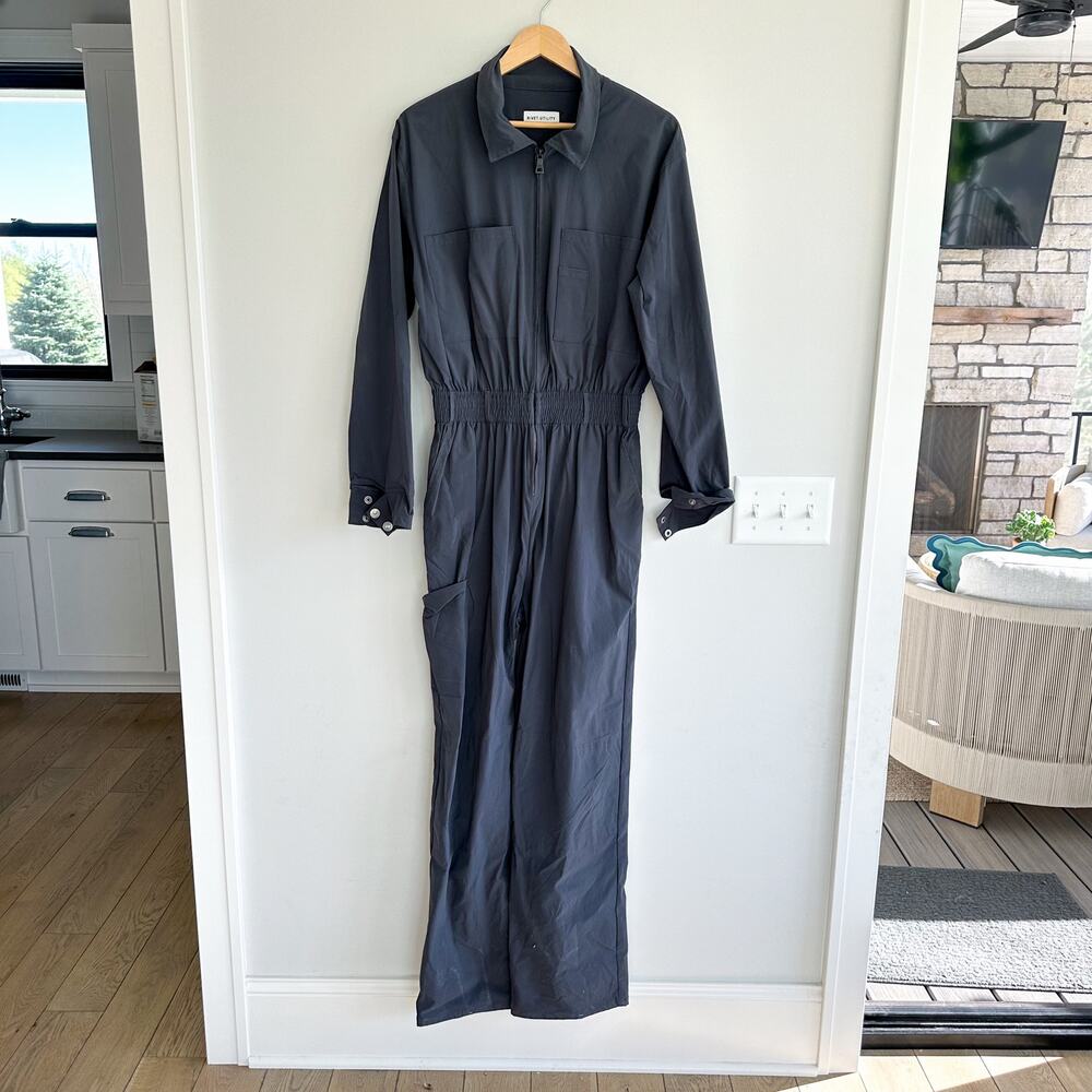 Rivet Utility Long Sleeve Utility Artist Long Sleeve Jumpsuit Blue L